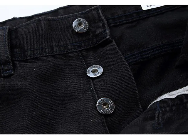 Diesel Kurken Distressed Black Denim Jeans 3