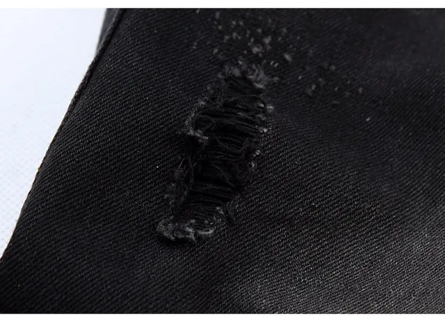 Diesel Kurken Distressed Black Denim Jeans 6