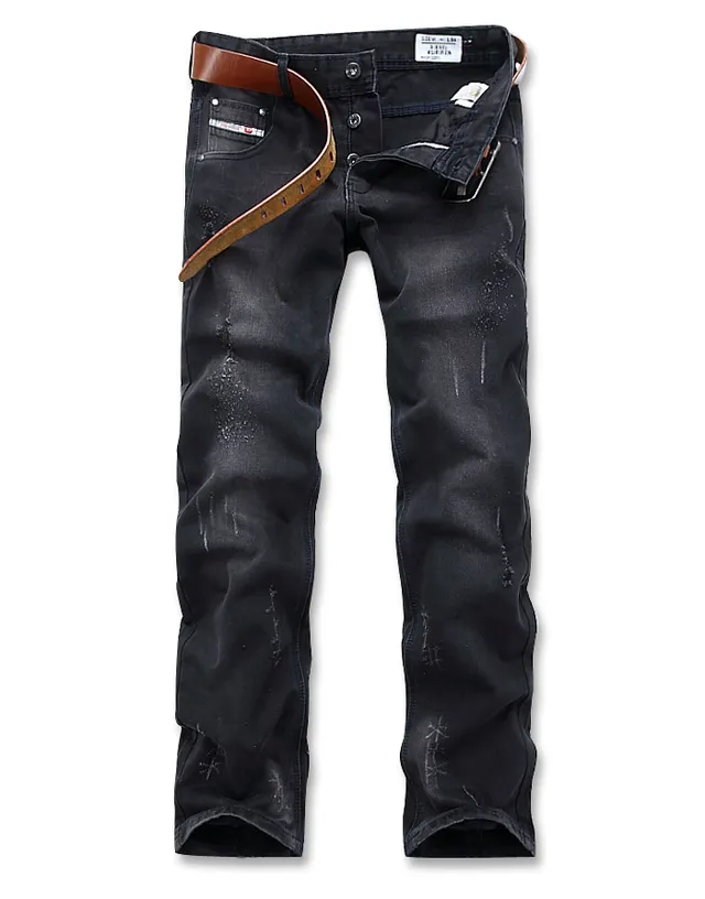 Diesel Kurken Distressed Black Denim Jeans 11