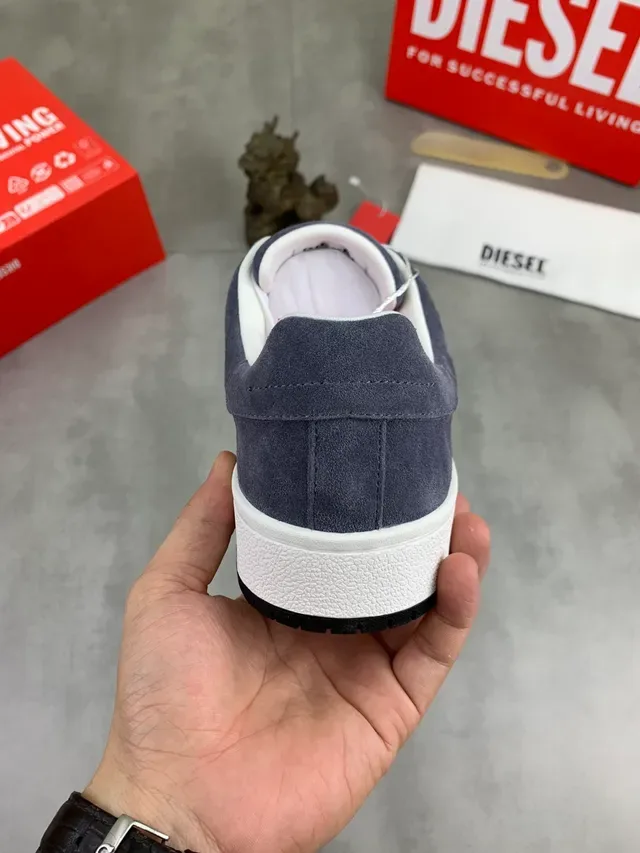 Diesel Navy Suede Low-Top Lifestyle Sneakers 3