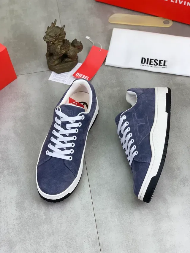 Diesel Navy Suede Low-Top Lifestyle Sneakers 5
