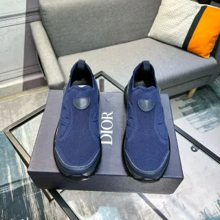 Dior B-Series Navy Knit Slip-On Lifestyle Sneakers