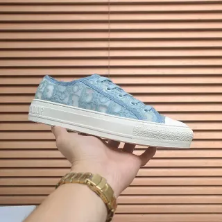 Dior B23 أزرق فاتح Monogram منصة أسلوب حياة سنيكرز