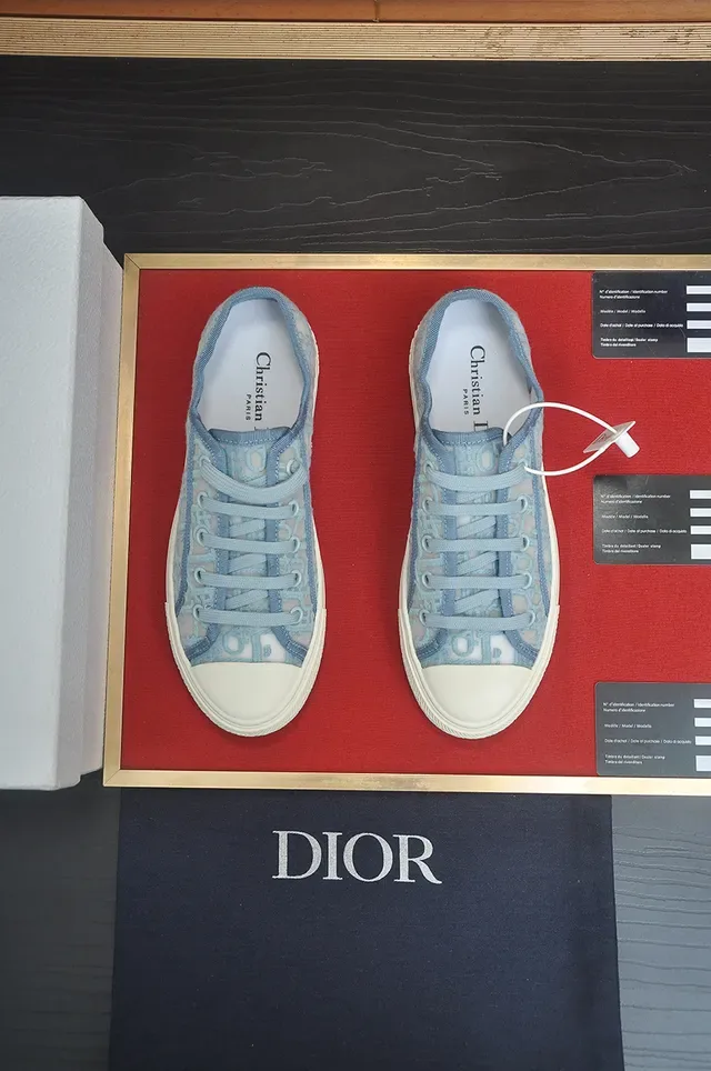 Dior B23 Light Blue Monogram Platform Lifestyle Sneakers 5