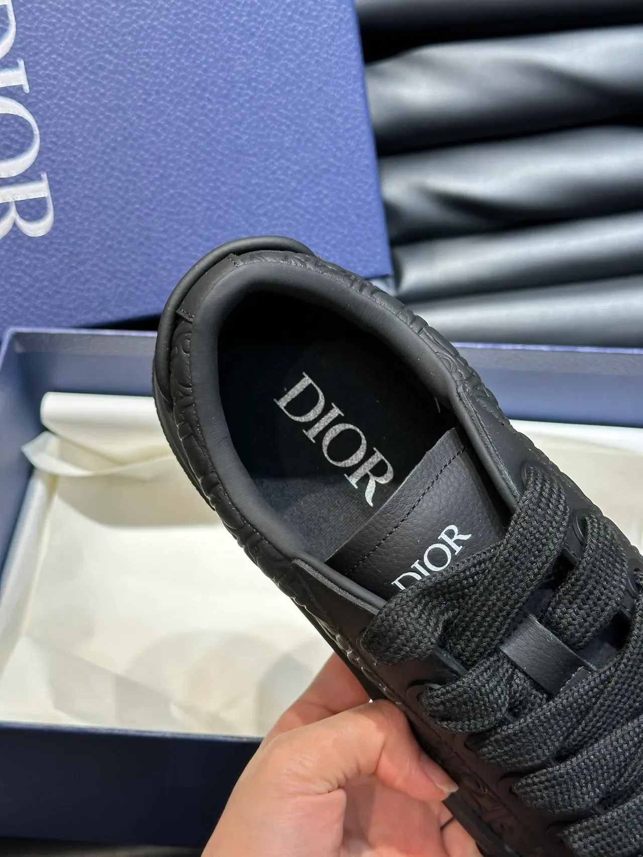 Dior B23 Monochrome Embossed Monogram Lifestyle Sneakers 3