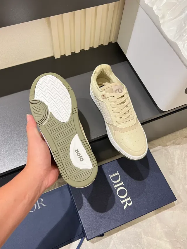 Dior B23 Off-White Leather Lifestyle Sneakers 3