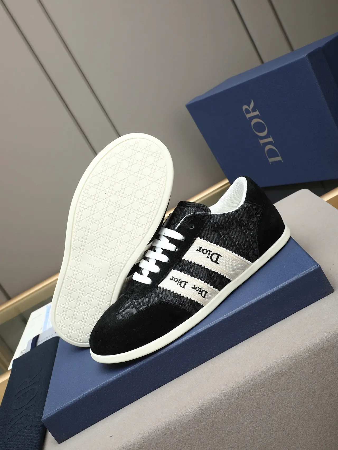 Sneakers Lifestyle Dior B23-Style Low-Top Suede et Jacquard 4