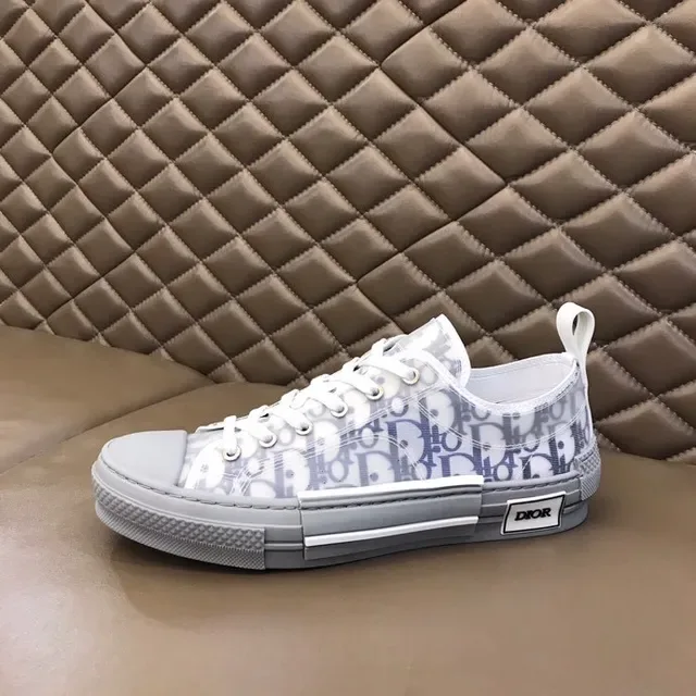 Dior B23 Transparent Monogram Gray Lifestyle Sneakers 3