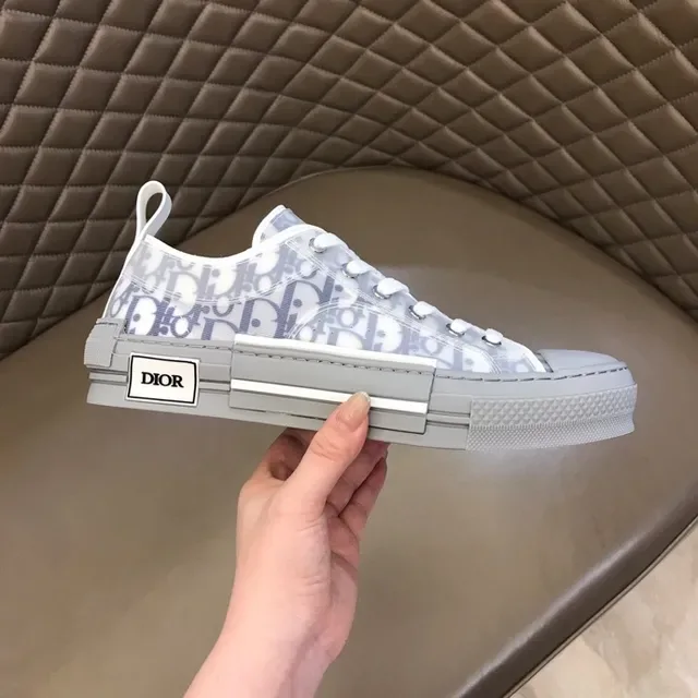 Dior B23 Transparent Monogram Gray Lifestyle Sneakers 8