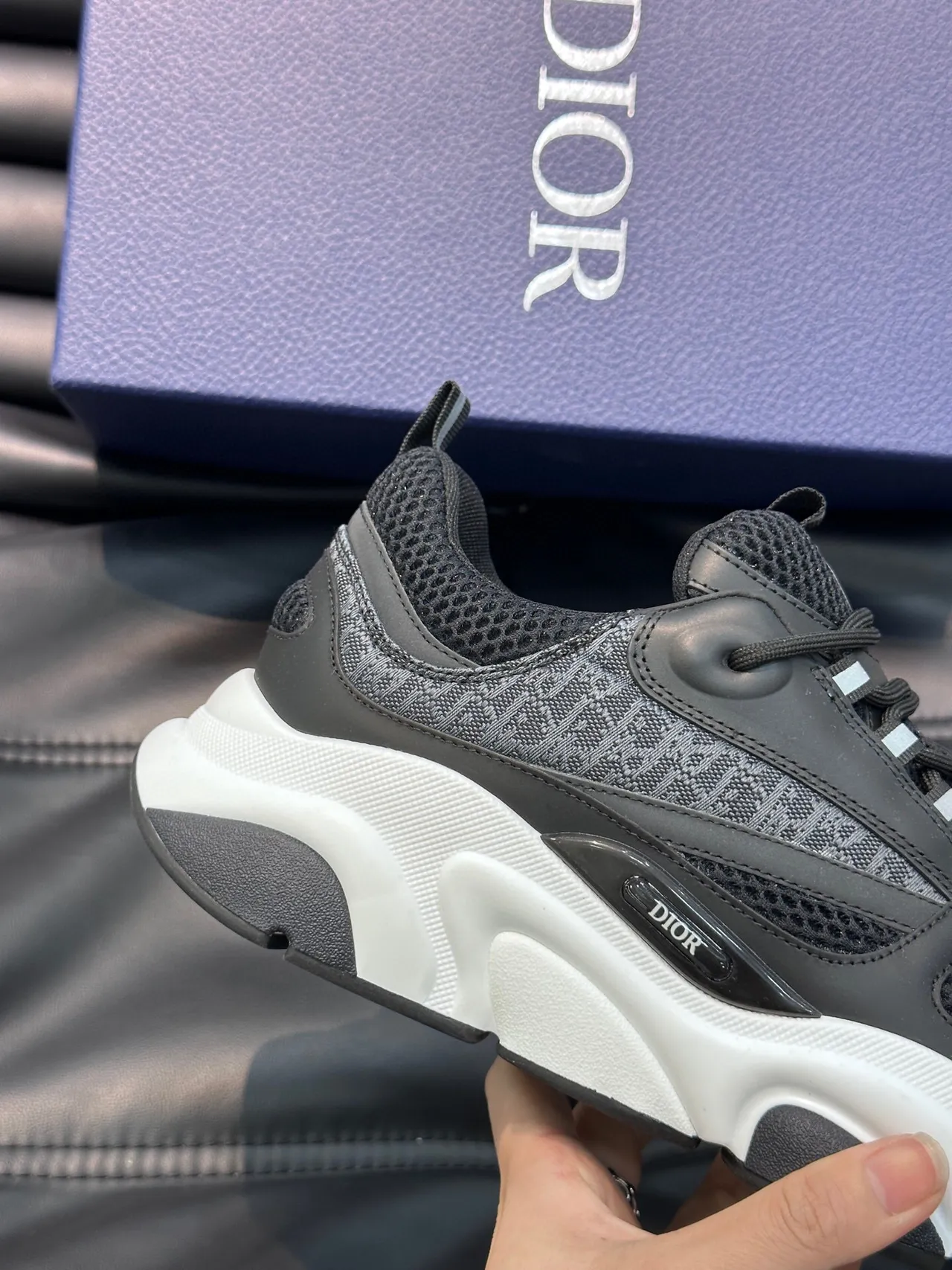 Dior B27 Black and White Chunky Sneakers 6