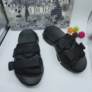 Dior B27 Black Double-Strap Platform Casual Sandals