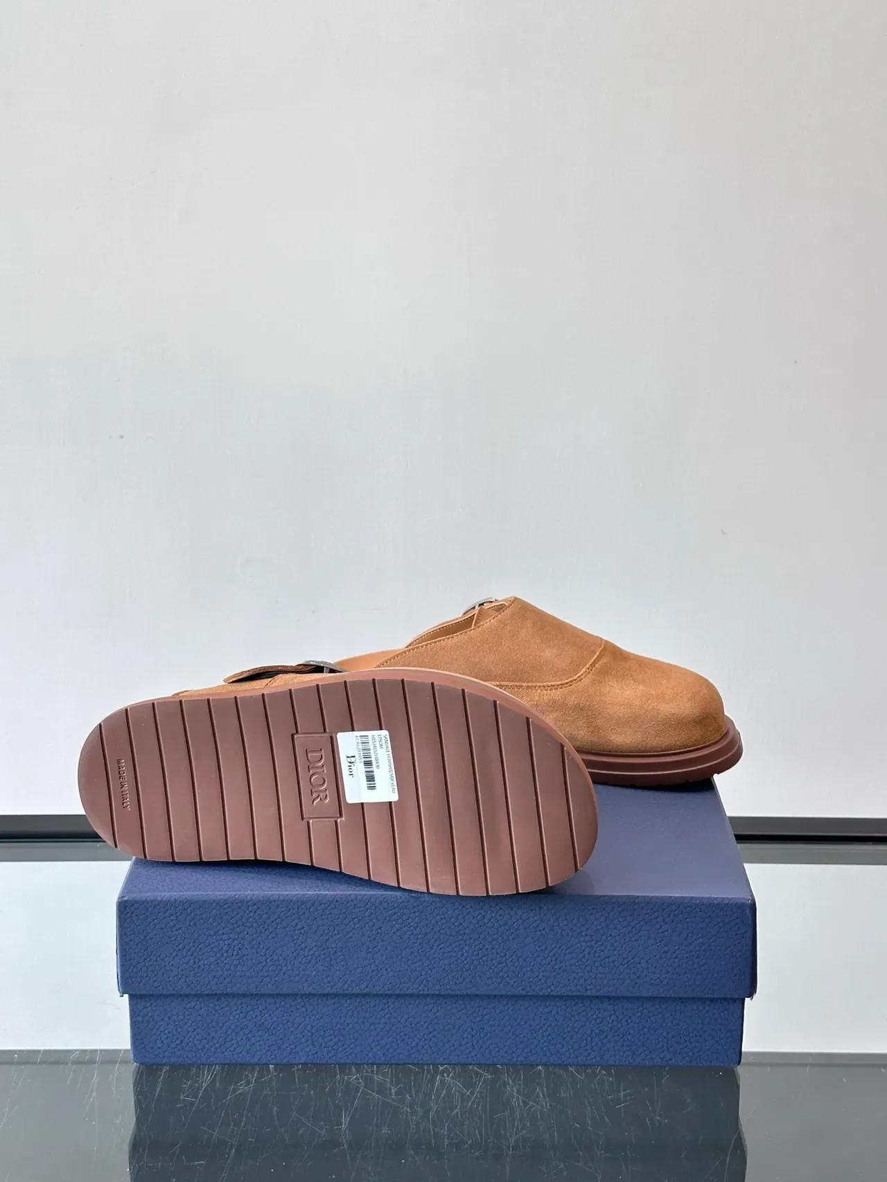 Dior B27 Brown Beige Suede Upper Buckle Strap Loafer 2