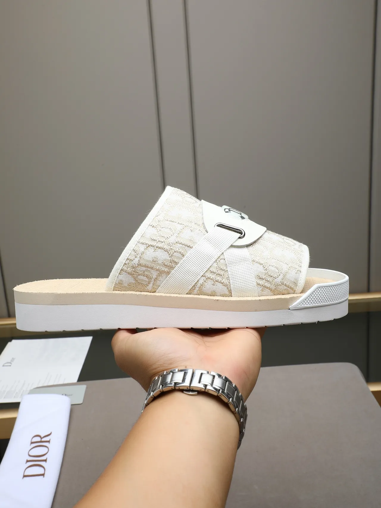 Dior B27 Oblique Jacquard Double-Strap Platform Slippers 4