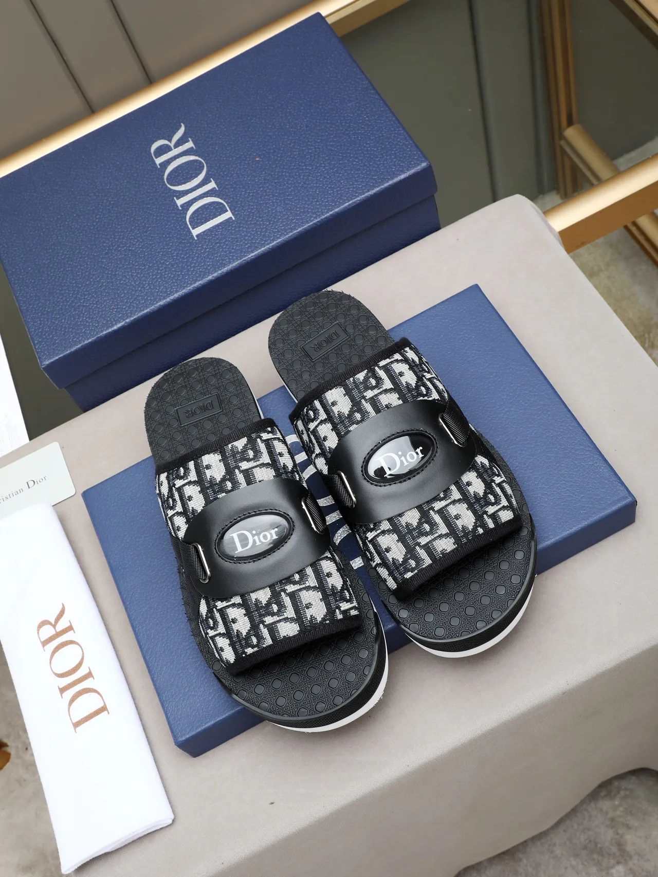 Dior B27 Oblique Jacquard Double-Strap Platform Slippers 5