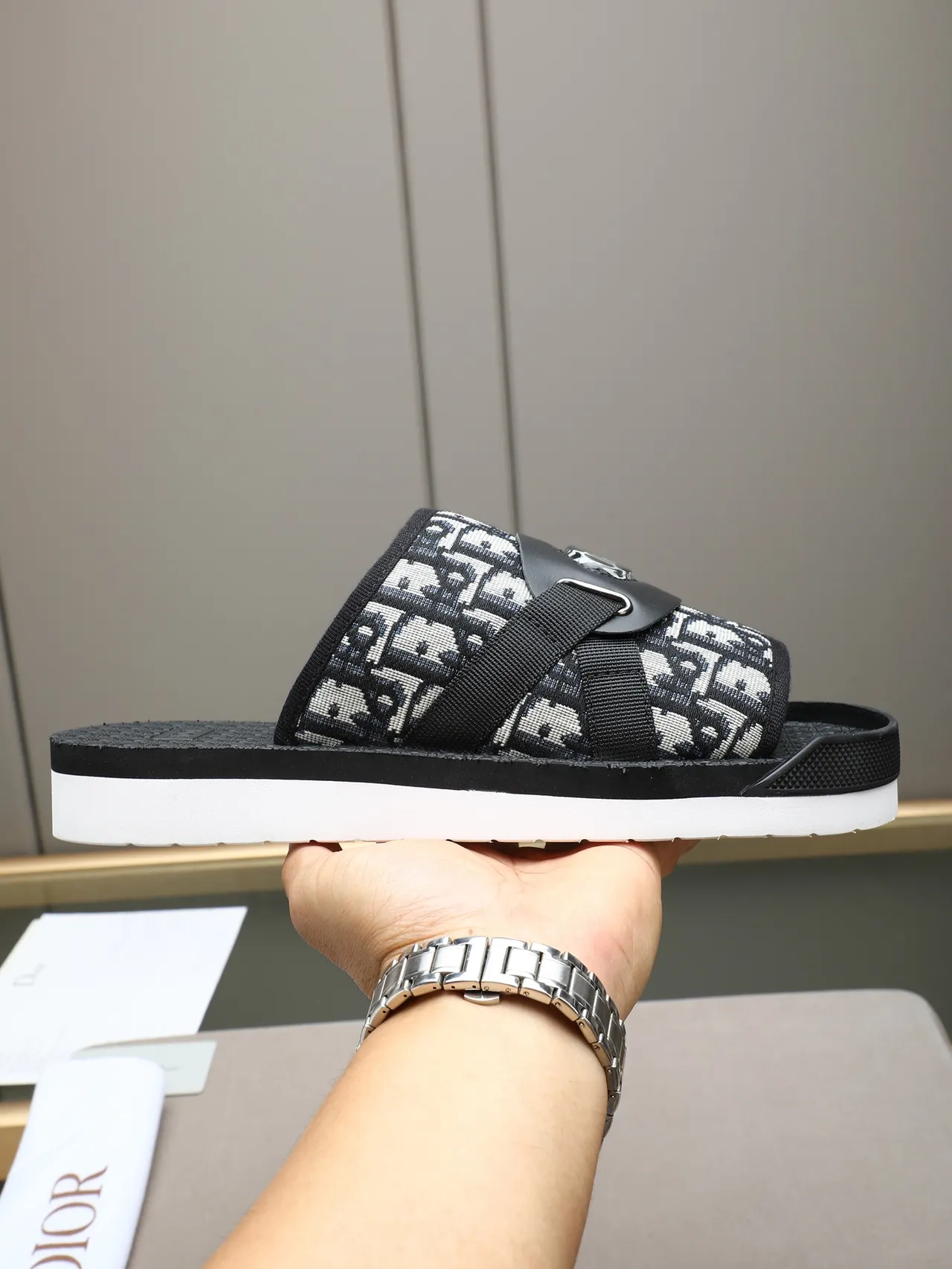 Dior B27 Oblique Jacquard Double-Strap Platform Slippers 7