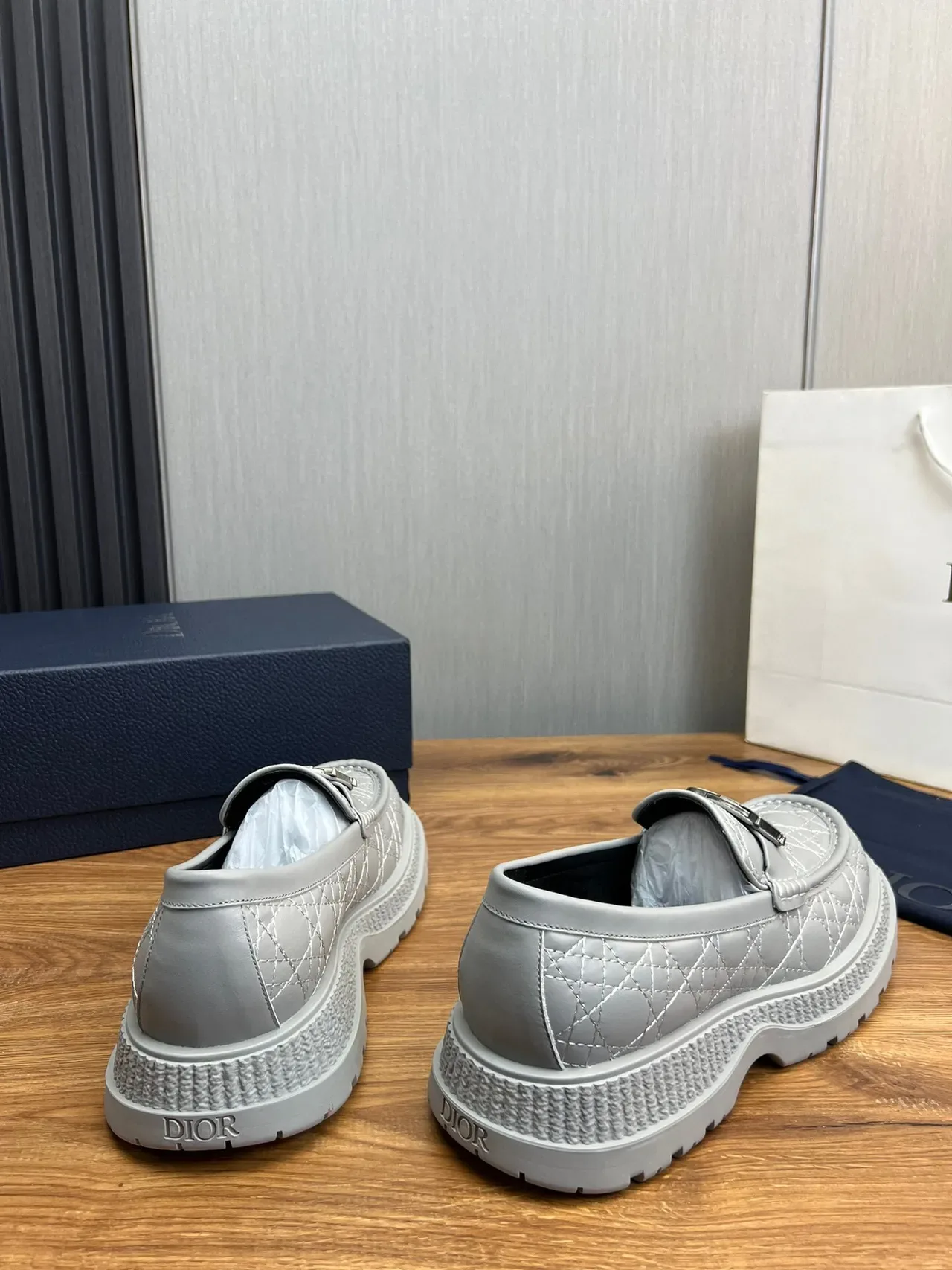 Dior B27 Quilted Gray Loafer 6