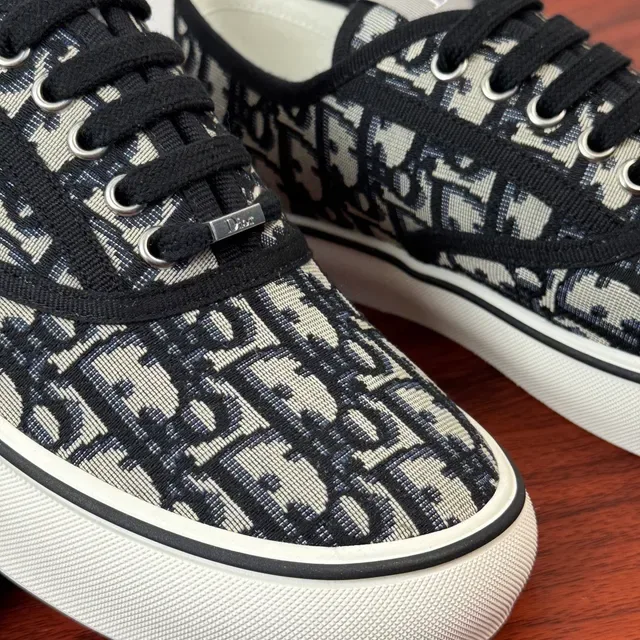 Dior Black White Monogram Canvas Low-Top Lifestyle Sneakers 5