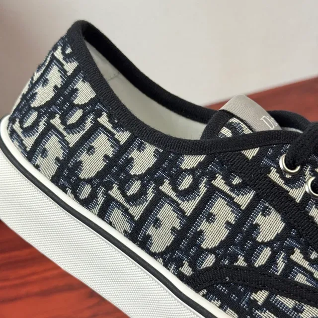 Dior Black White Monogram Canvas Low-Top Lifestyle Sneakers 6