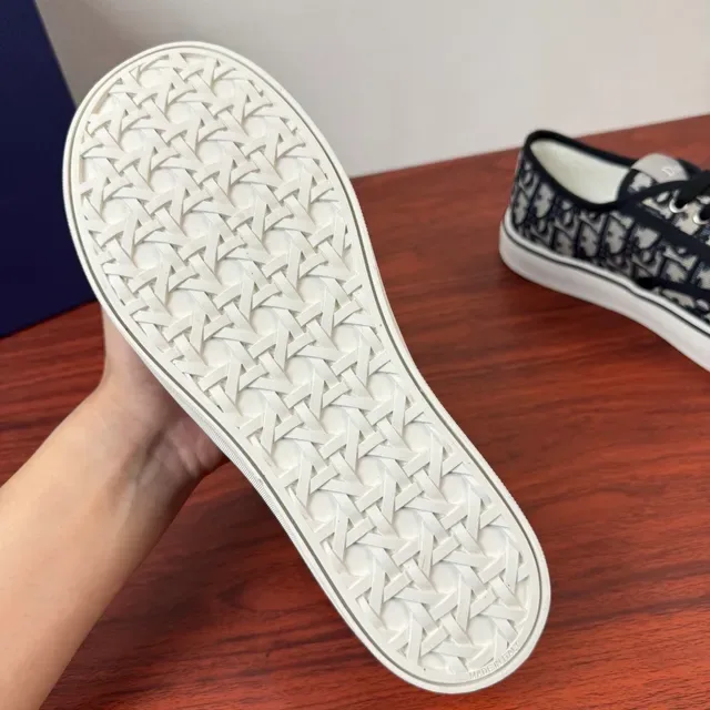 Dior Black White Monogram Canvas Low-Top Lifestyle Sneakers 9
