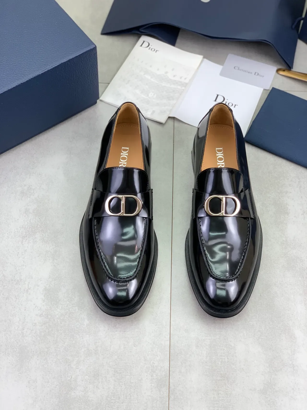 Dior Buckle Strap Loafer Black Silver Patent Leather Loafer 5