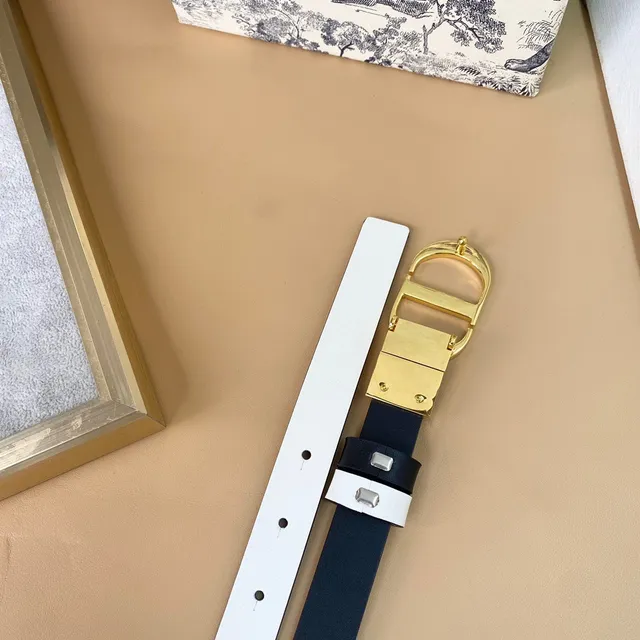 Dior CD Belt White and Black Reversible Leather Belt 5