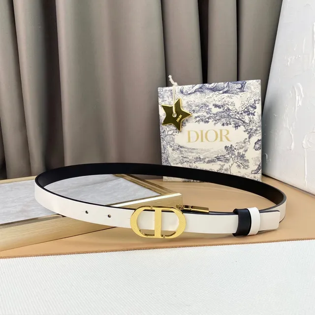 Dior CD Belt White and Black Reversible Leather Belt 7