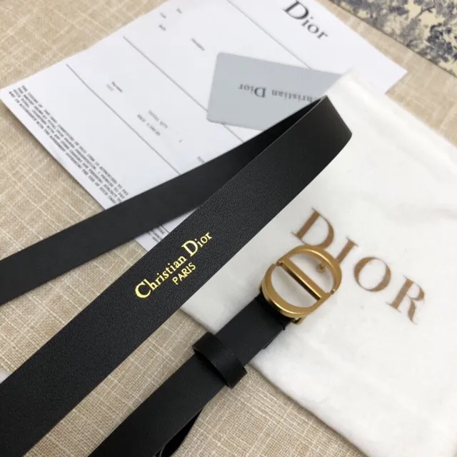 Dior CD Buckle Belt Black Leather Belt 5