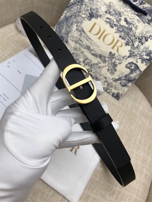 Dior CD Buckle Belt Black Leather Belt 10