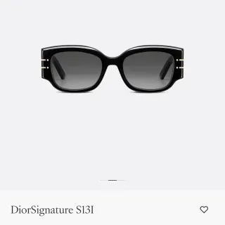 Dior DiorSignature S13I Black Rectangular Sunglasses