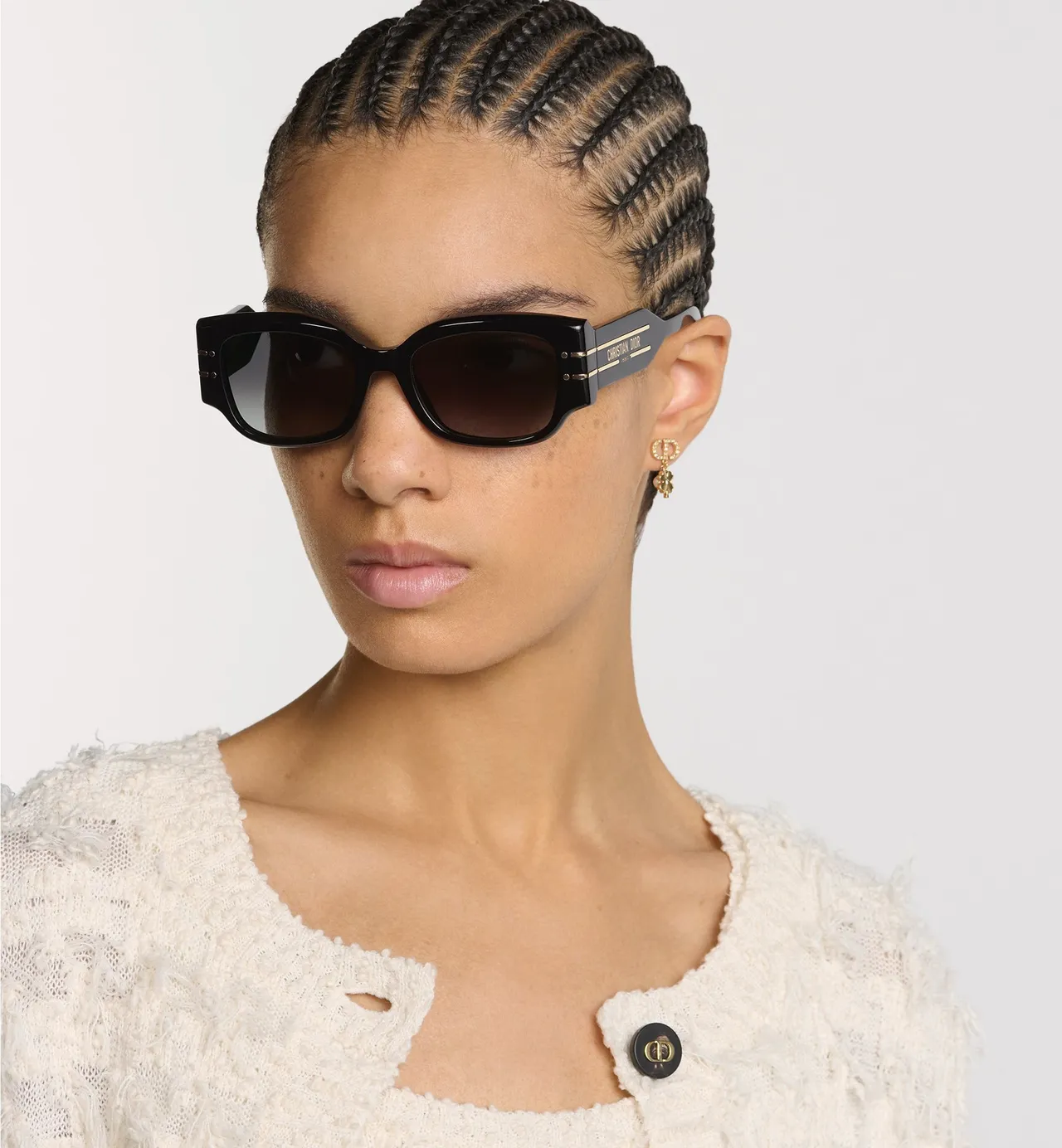 Dior DiorSignature S13I Black Rectangular Sunglasses 3