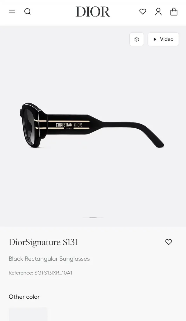 Dior DiorSignature S13I Black Rectangular Sunglasses 7
