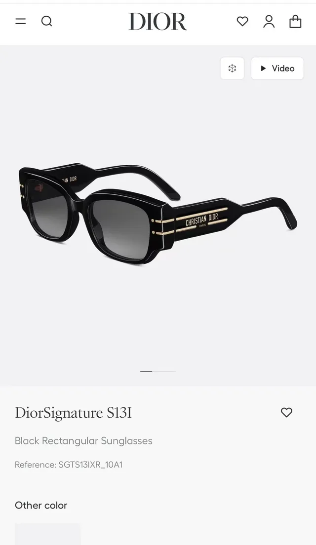 Dior DiorSignature S13I Black Rectangular Sunglasses 8
