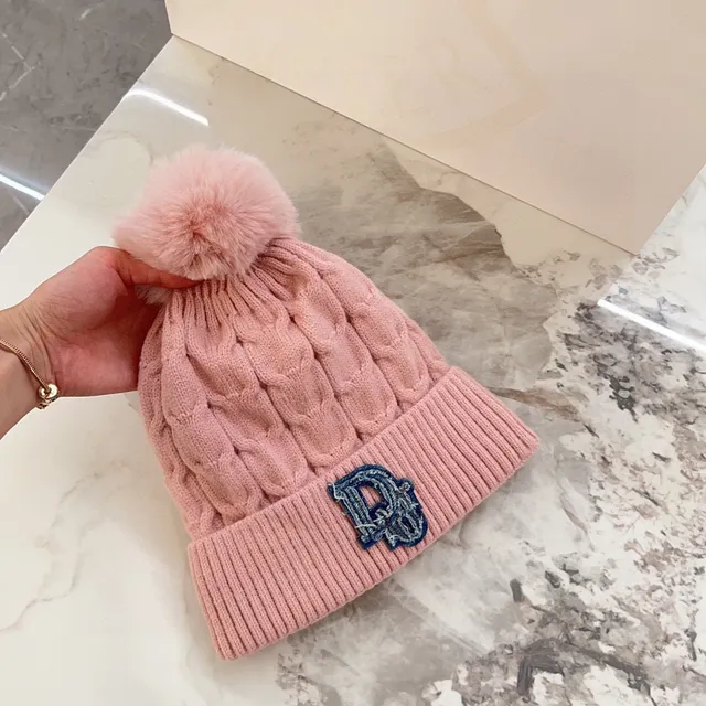 Dior Gray Blue Cable-Knit Ribbed Cuff Beanie 10