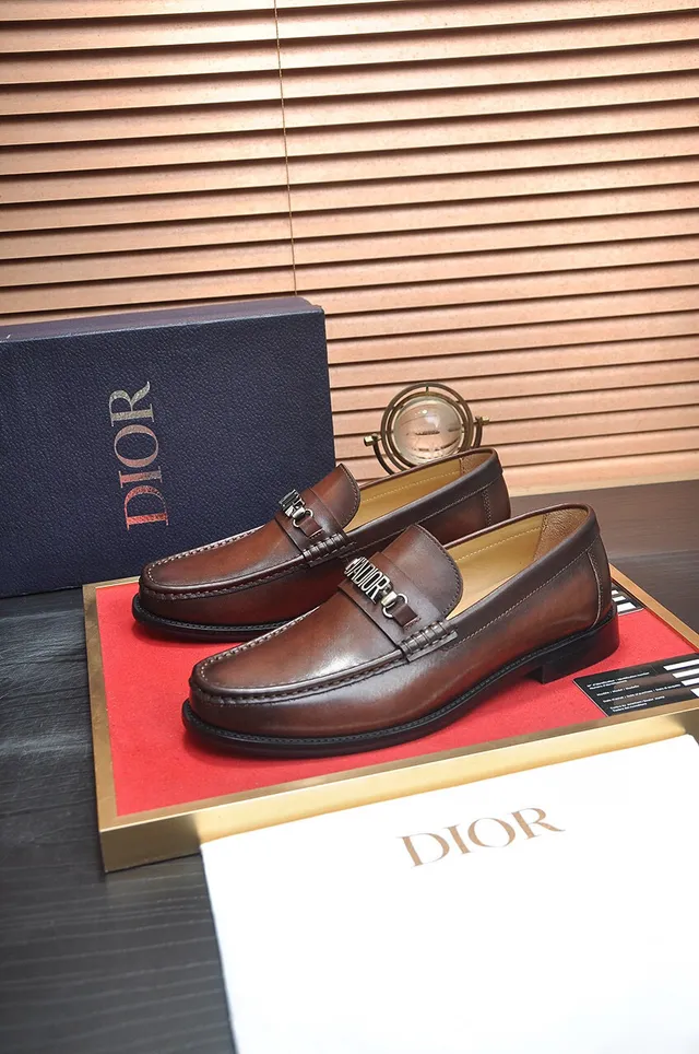Dior Horsebit Loafer Brown Leather Loafers 4
