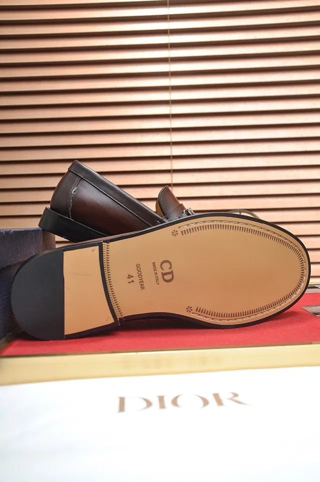 Dior Horsebit Loafer Brown Leather Loafers 7