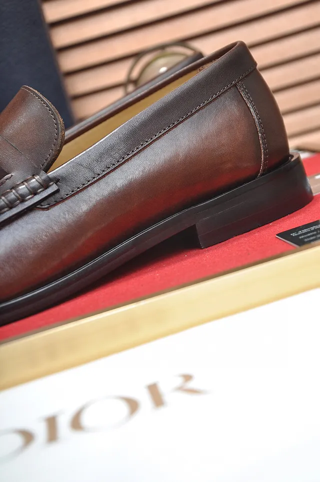 Dior Horsebit Loafer Brown Leather Loafers 9