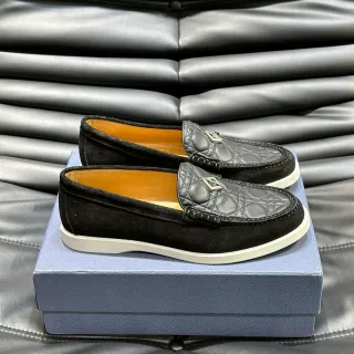 Dior J’Adior Quilted Black Suede Loafers