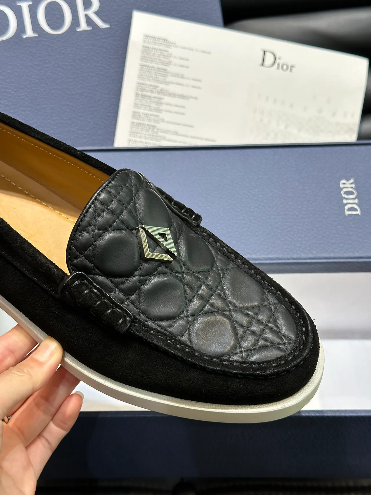 Dior J’Adior حذاء لوفر من السويدي الأسود المبطن 3