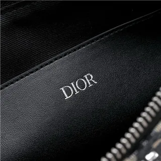 Dior Oblique noir beige monogrammé rectangulaire pochette de poignet 3