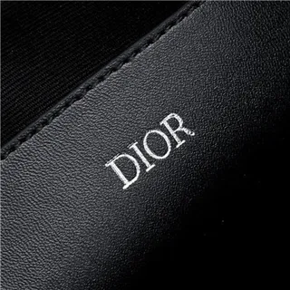 Dior Oblique noir beige monogrammé rectangulaire pochette de poignet 12