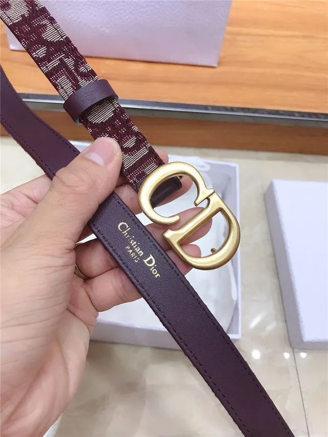 Dior Oblique Jacquard Navy Leather Belt 4