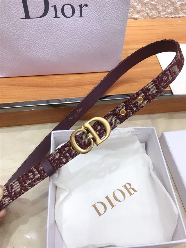 Dior Oblique Jacquard Navy Leather Belt 7