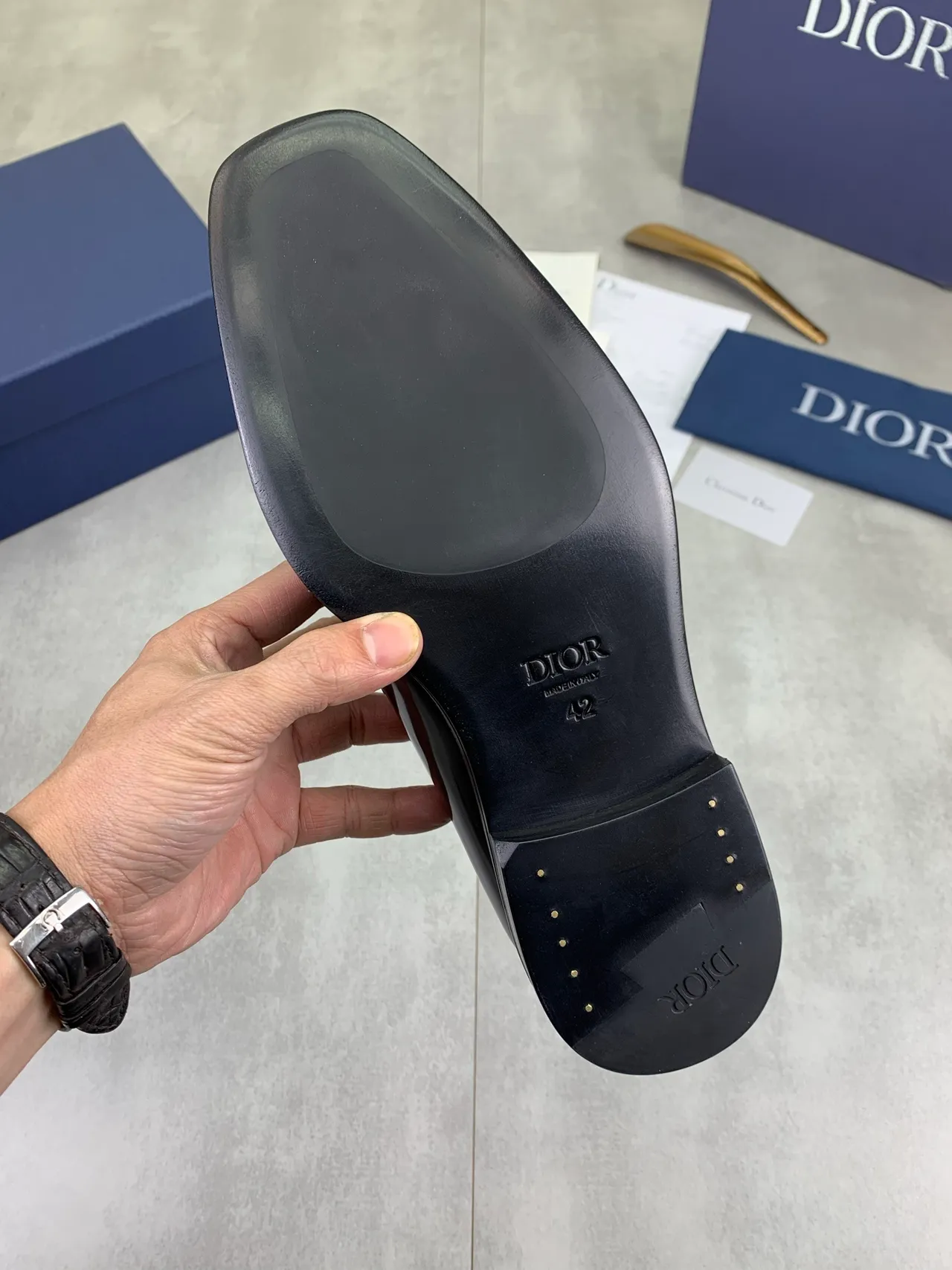 Dior Penny Loafer Dark Brown Patent Leather Loafers 3