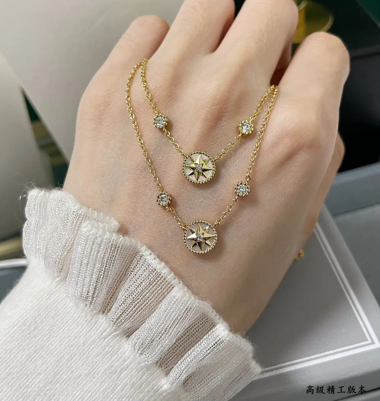 Dior Rose des Vents Compass Rose Pendant Necklace 5