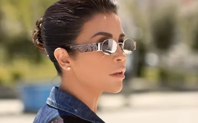 Dior So Real Black Gray Oval Lenses Cutout Wave-Pattern Temples Sunglasses 2