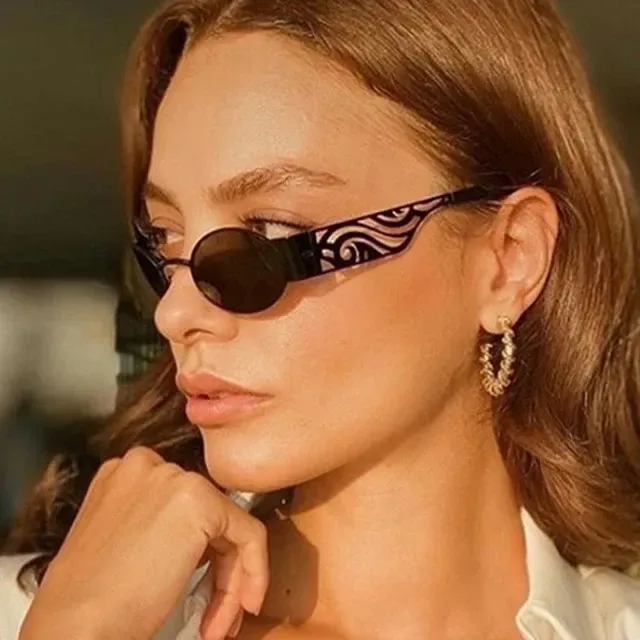 Dior So Real Black Gray Oval Lenses Cutout Wave-Pattern Temples Sunglasses 4