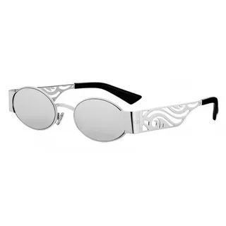 Dior So Real Black Gray Oval Lenses Cutout Wave-Pattern Temples Sunglasses 9