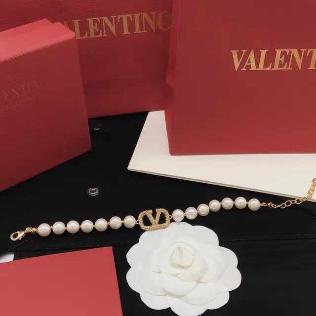 Dior White Gold Pearl Strand Hardware Bracelet 2