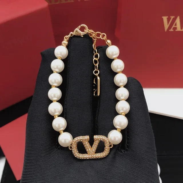 Dior White Gold Pearl Strand Hardware Bracelet 6