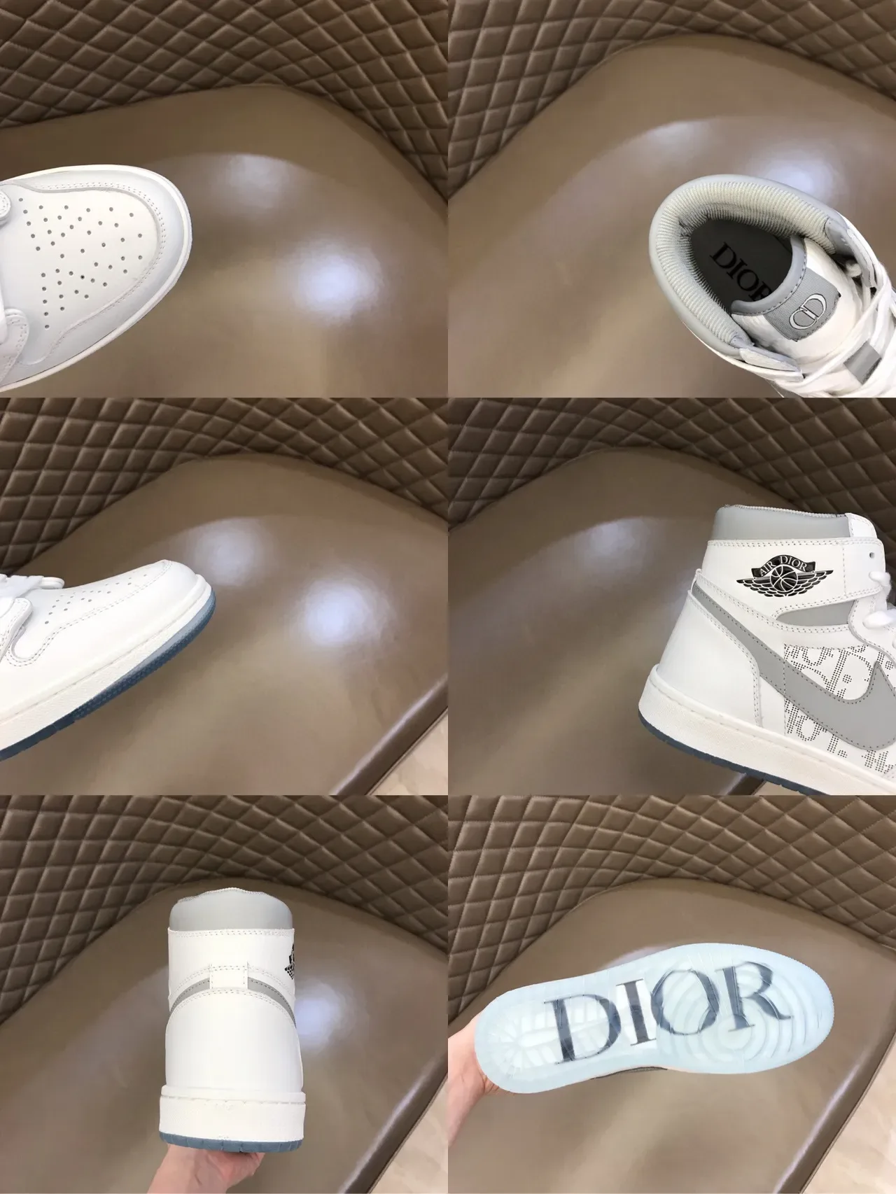 Dior 白灰 高帮 印花 篮球鞋 2